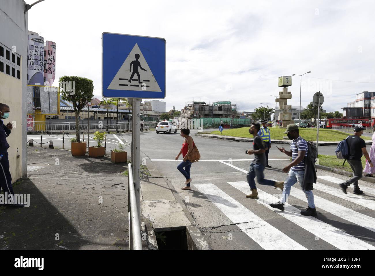 Curepipe est la deuxième ville de Maurice (81 600 abitanti it 2003). Elle est située sur les hauteurs, presque au centre de l'île Maurice Foto Stock