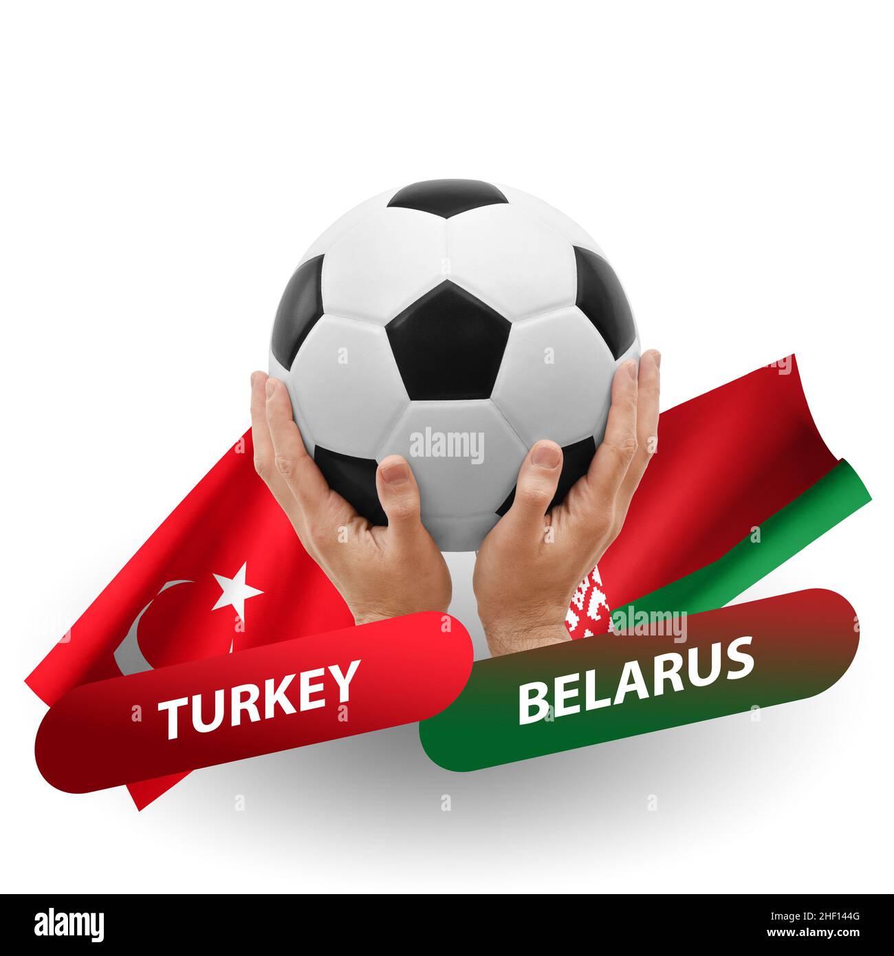 Partita di calcio, squadre nazionali turchia vs bielorussia Foto Stock