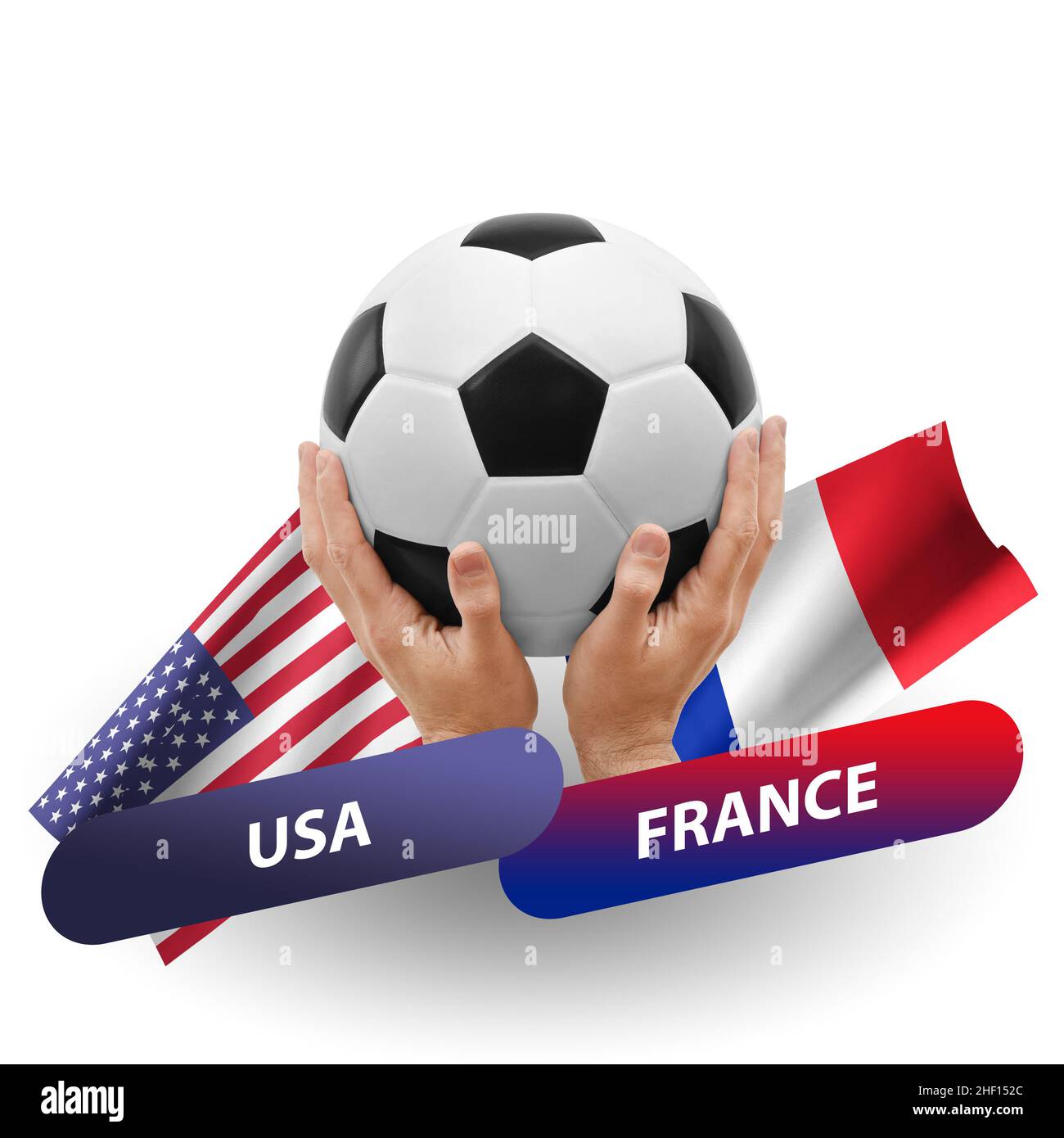 Partita di calcio, squadre nazionali usa vs francia Foto stock - Alamy