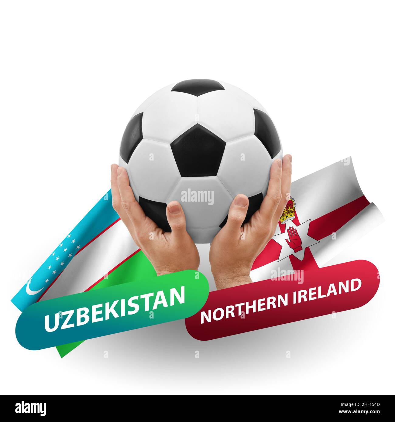 Partita di calcio, nazionale uzbekistan vs Irlanda del Nord Foto Stock