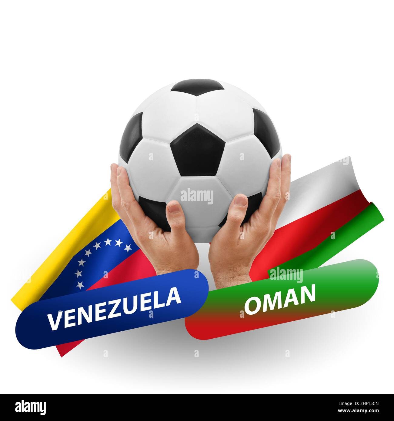 Partita di calcio, squadre nazionali venezuela vs oman Foto Stock