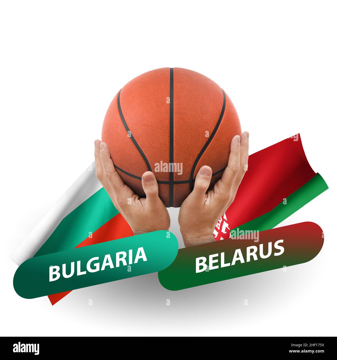 Partita di pallacanestro, squadre nazionali bulgaria vs bielorussia Foto Stock