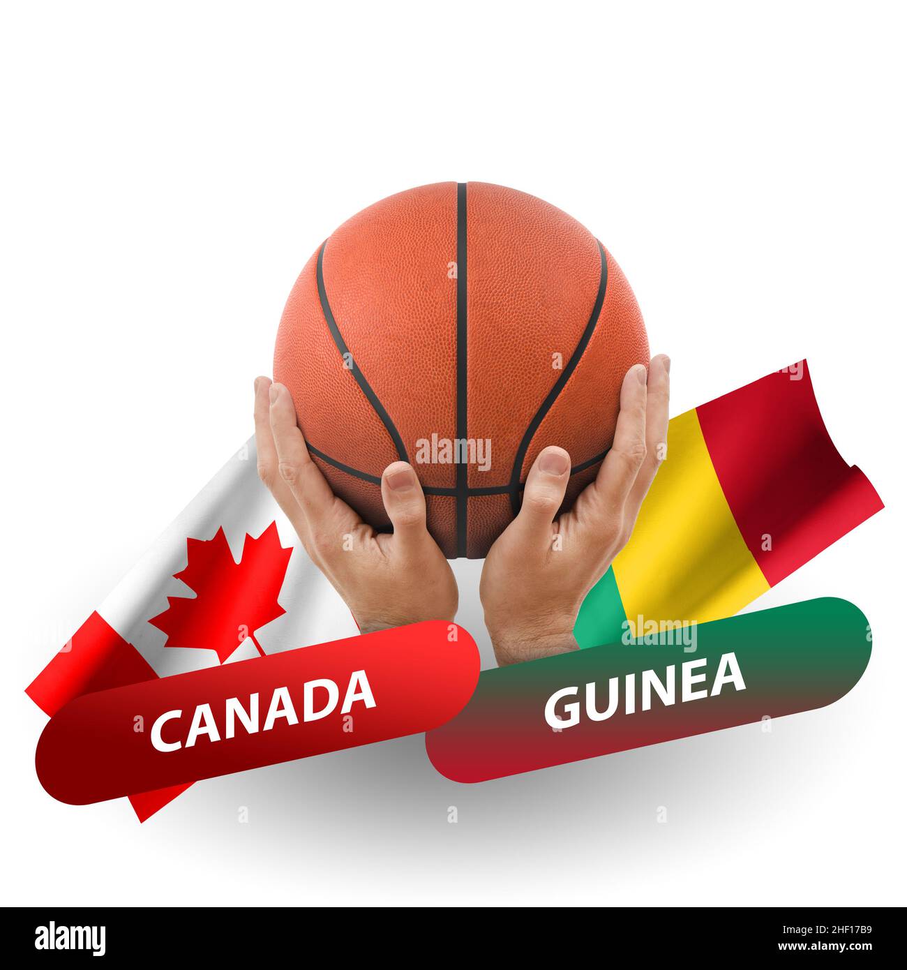 Partita di pallacanestro, squadre nazionali canada vs Guinea Foto Stock