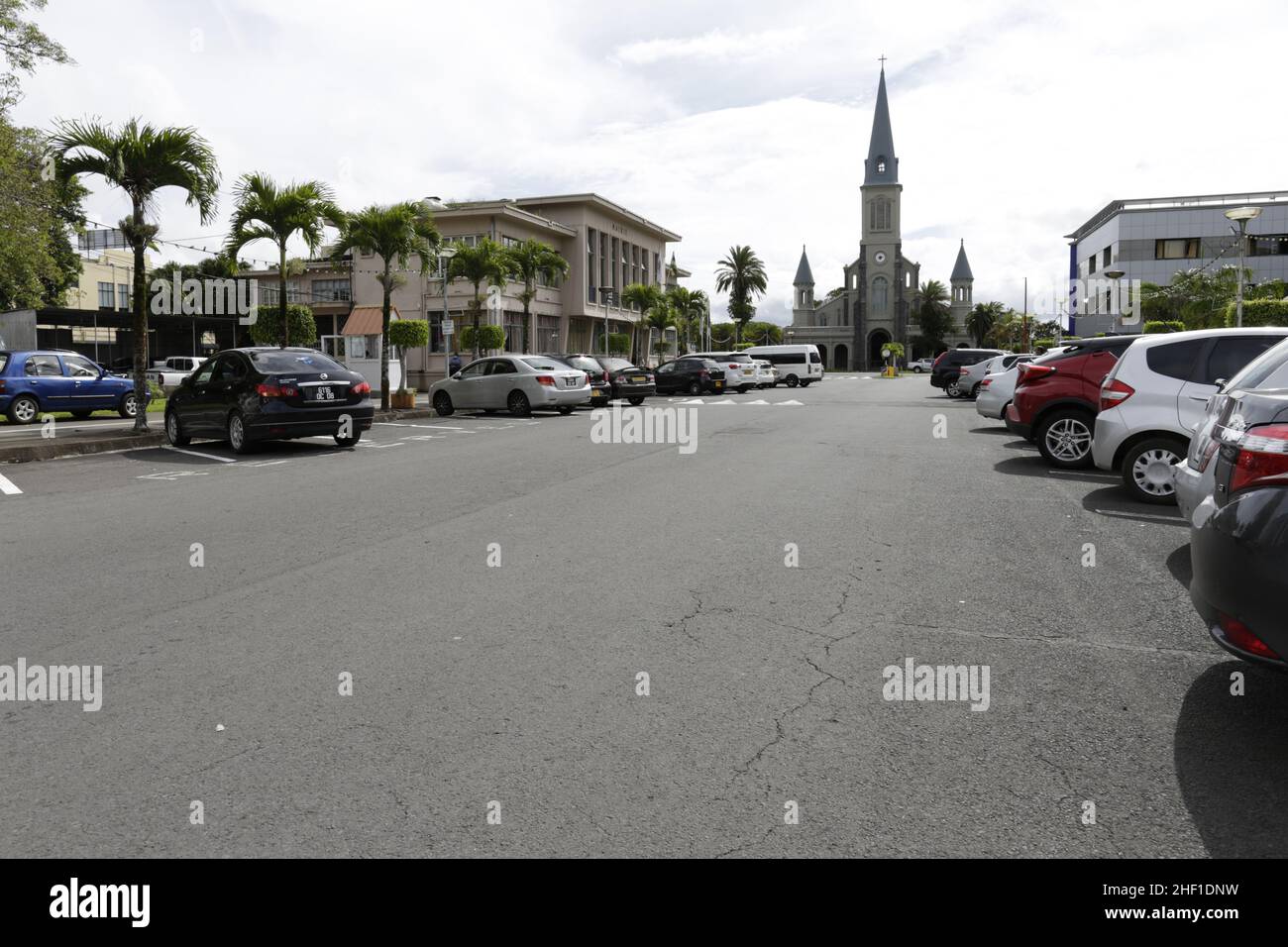 Curepipe est la deuxième ville de Maurice (81 600 abitanti it 2003). Elle est située sur les hauteurs, presque au centre de l'île Maurice, Foto Stock