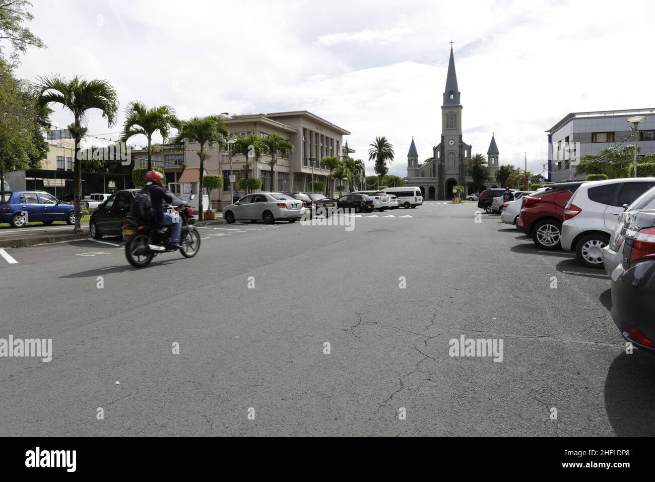 Curepipe est la deuxième ville de Maurice (81 600 abitanti it 2003). Elle est située sur les hauteurs, presque au centre de l'île Maurice, Foto Stock