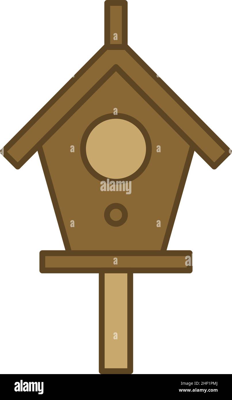 Bird House riempito contorno icona vettore Illustrazione Vettoriale