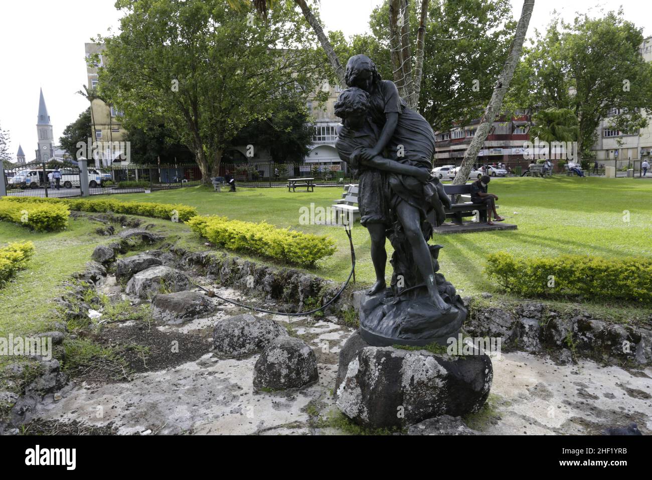 Curepipe est la deuxième ville de Maurice (81 600 abitanti it 2003). Elle est située sur les hauteurs, presque au centre de l'île Maurice Foto Stock