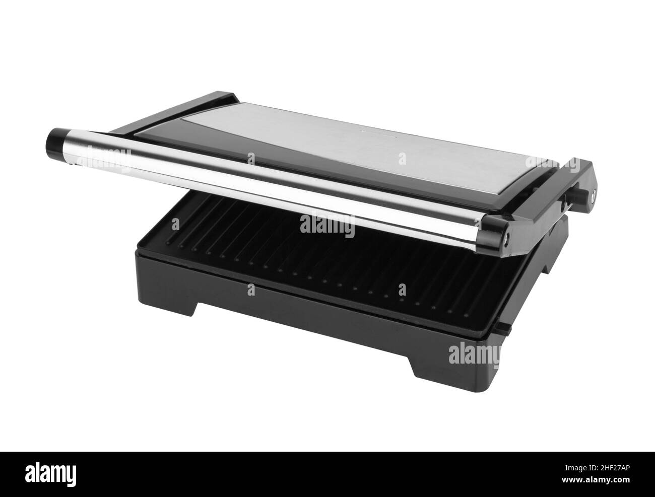 Grill elettrico isolato su uno sfondo bianco Foto Stock