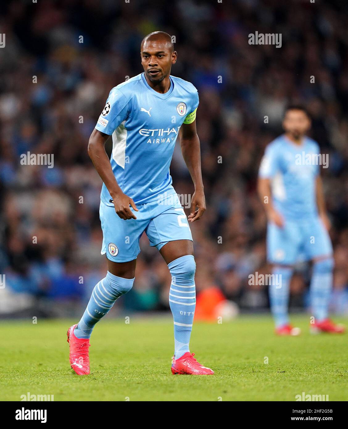 Fernandinho di Manchester City durante la UEFA Champions League, partita di gruppo A all'Etihad Stadium di Manchester. Data foto: Mercoledì 15 settembre 2021. Foto Stock