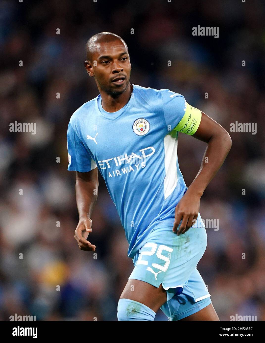 Fernandinho di Manchester City durante la UEFA Champions League, partita di gruppo A all'Etihad Stadium di Manchester. Data foto: Mercoledì 15 settembre 2021. Foto Stock