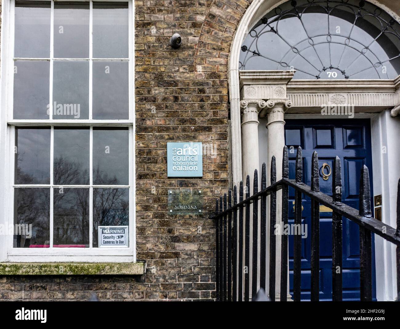Gli uffici del Consiglio d'Arte e Aosdána, l'associazione di artisti irlandesi a Merrion Square, Dublino, Irlanda. Foto Stock