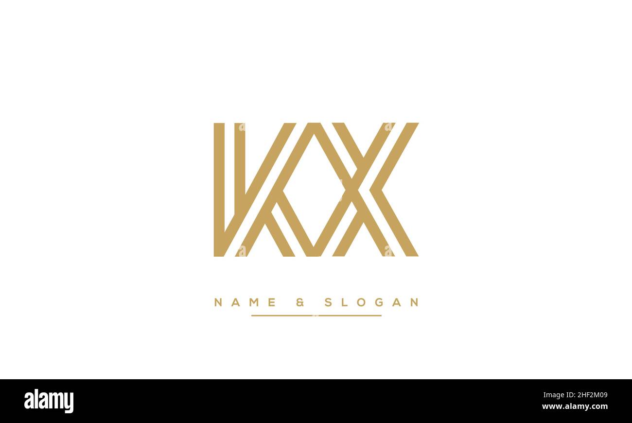Moderna lettera astratta KX, logo XK. KX minimo, icona basata su XK iniziale. Vettore XK iniziale Illustrazione Vettoriale