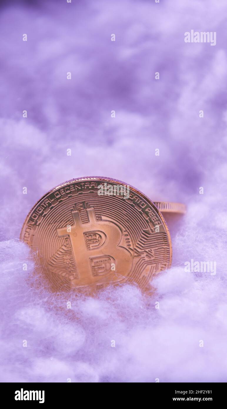 Immagine concettuale per la criptovaluta mondiale e il pagamento digitale. Foto Stock