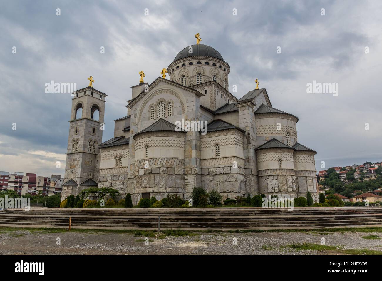 Cattedrale della Risurrezione di Cristo a Podgorica, capitale del Montenegro Foto Stock