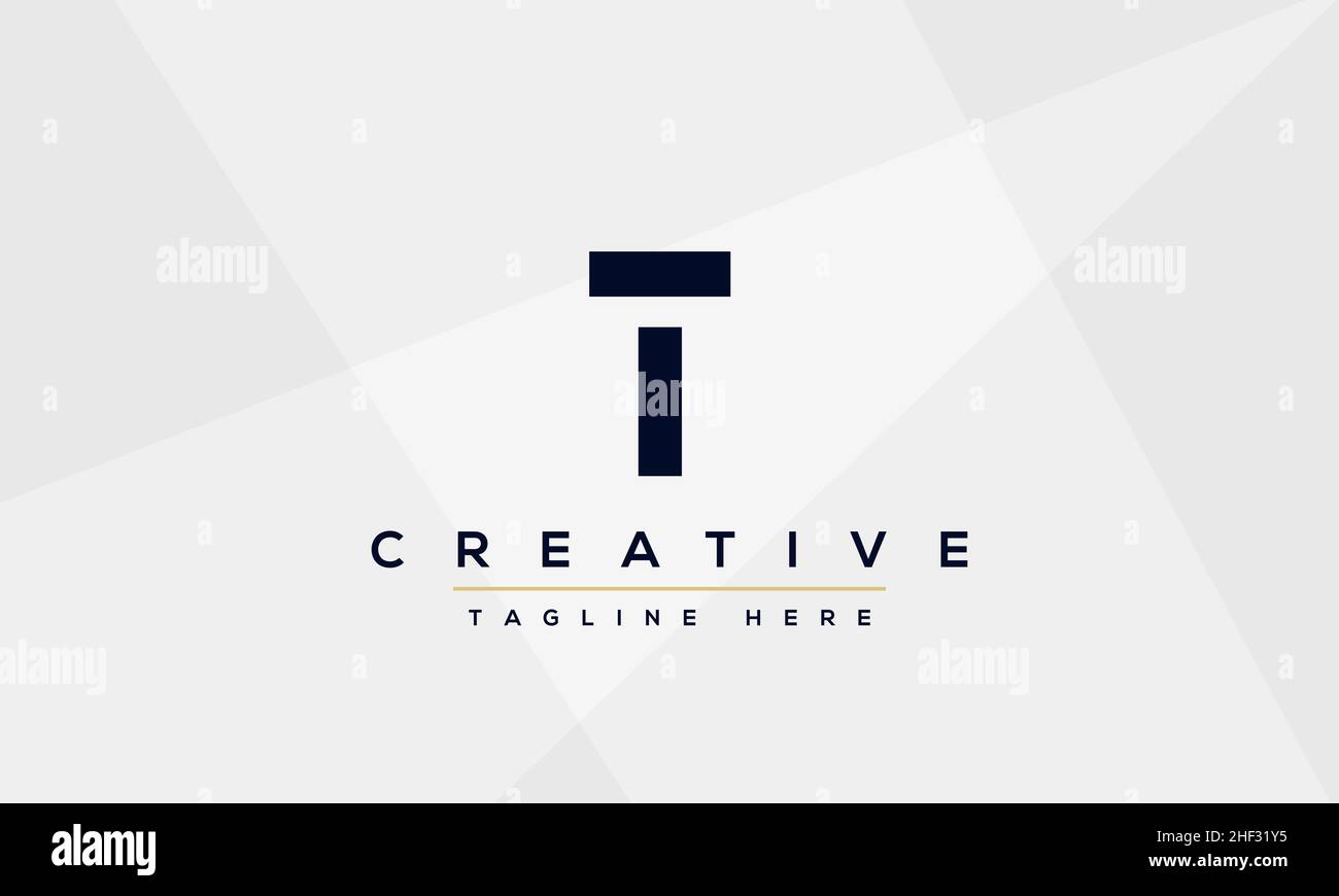 Design e modello moderni e creativi con logo T. T TT sigla basata su monogramma e lettere in vettore Illustrazione Vettoriale