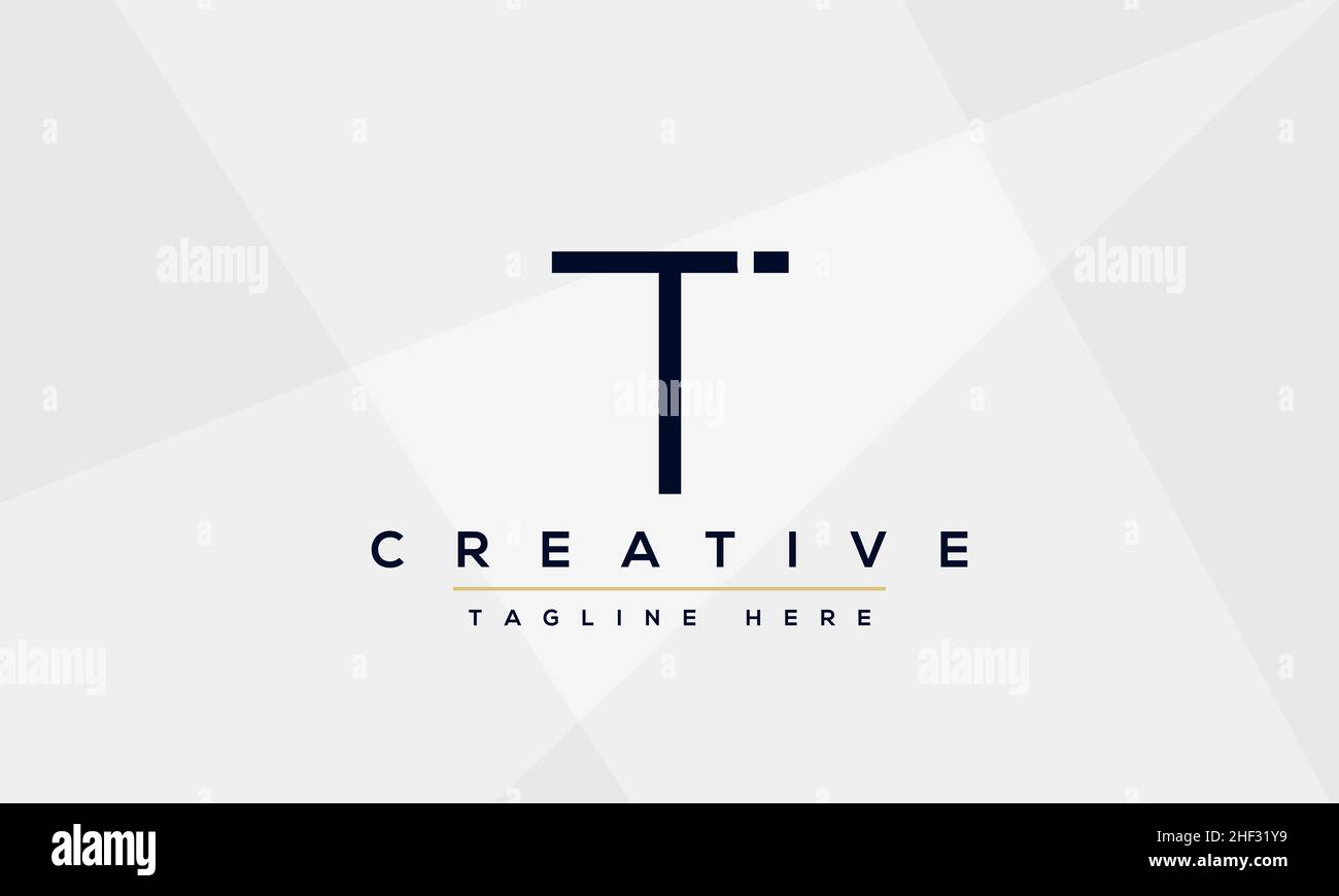 Design e modello moderni e creativi con logo T. T TT sigla basata su monogramma e lettere in vettore Illustrazione Vettoriale