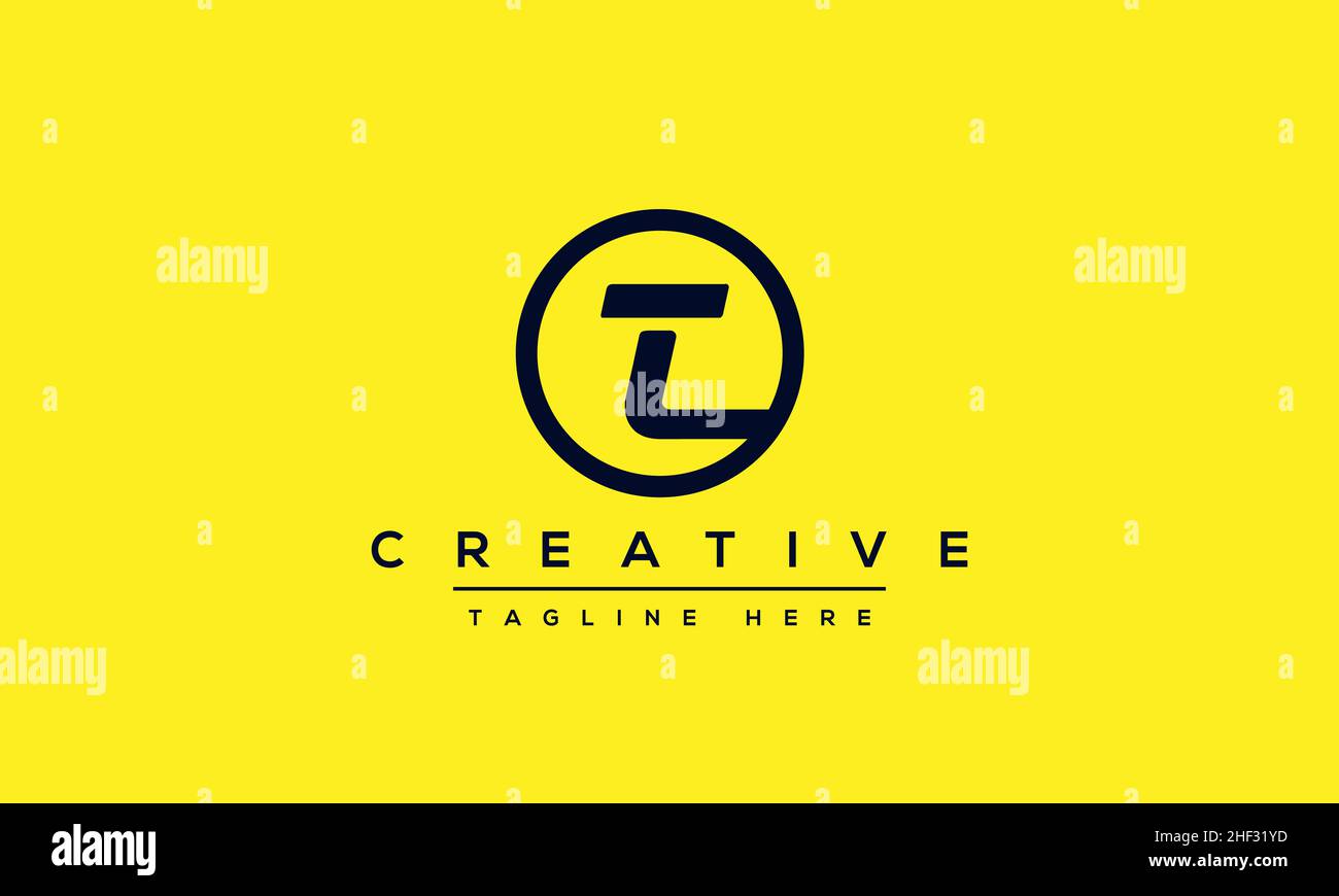 Design e modello moderni e creativi con logo T. T TT sigla basata su monogramma e lettere in vettore Illustrazione Vettoriale