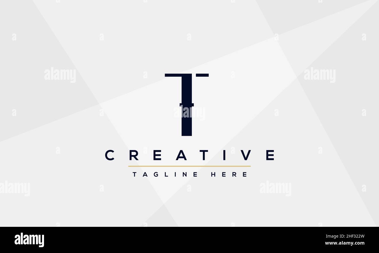 Design e modello moderni e creativi con logo T. T TT sigla basata su monogramma e lettere in vettore Illustrazione Vettoriale