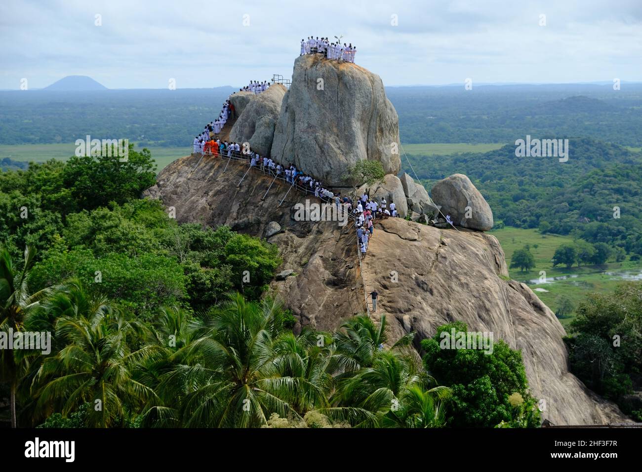 Sri Lanka Mihintale - Galà di Aradhana - atterrato Arahath Mahinda Foto Stock