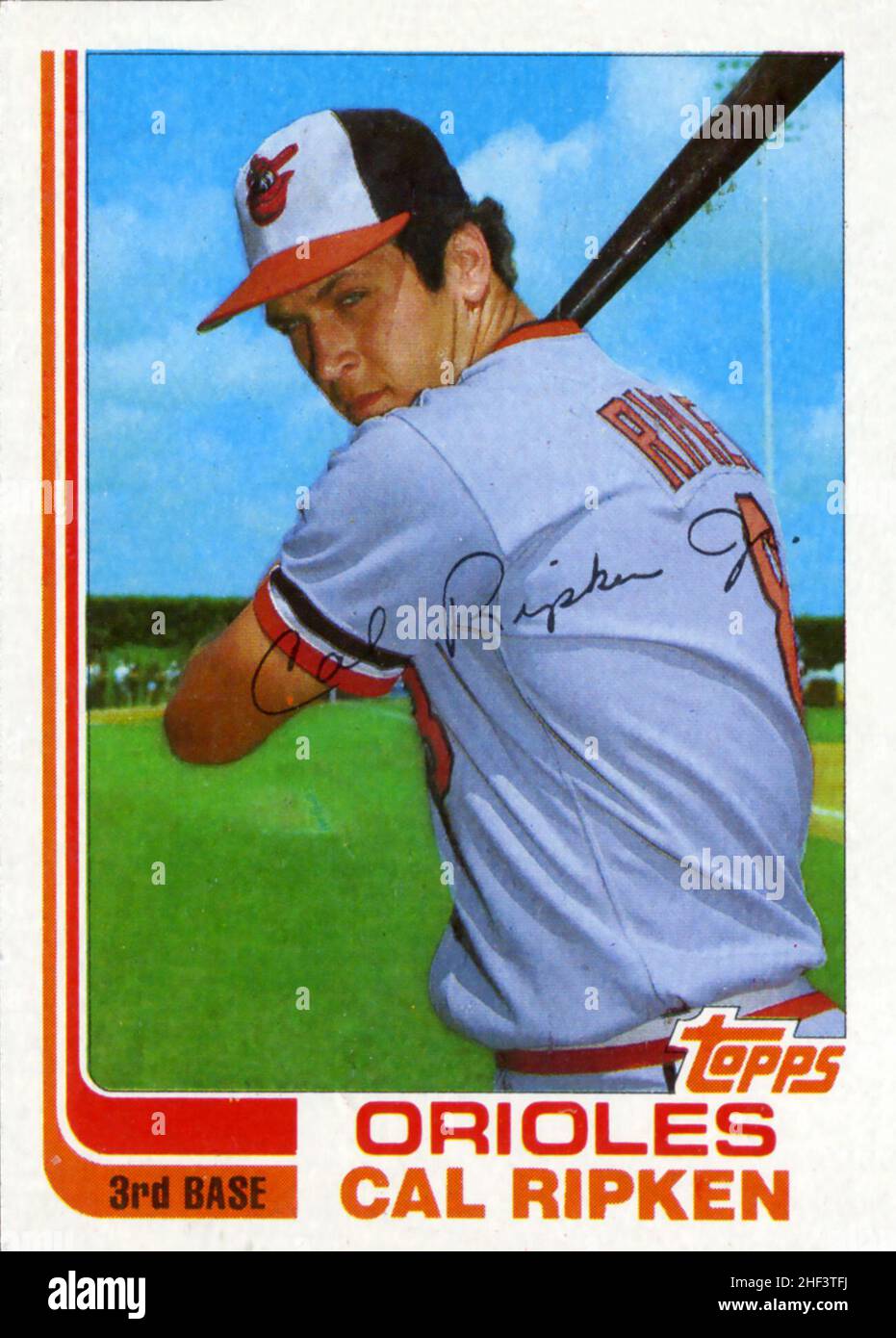 Carta da baseball CAL Ripken Rookie di Topps Foto Stock