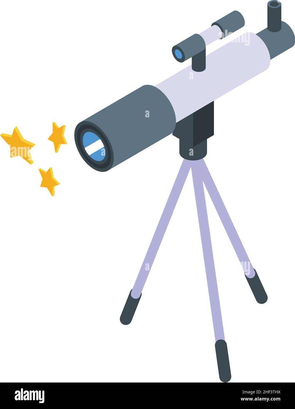 Icona del telescopio delle stelle vettore isometrico. Cosmo scientifico.  Vista astronomica Immagine e Vettoriale - Alamy