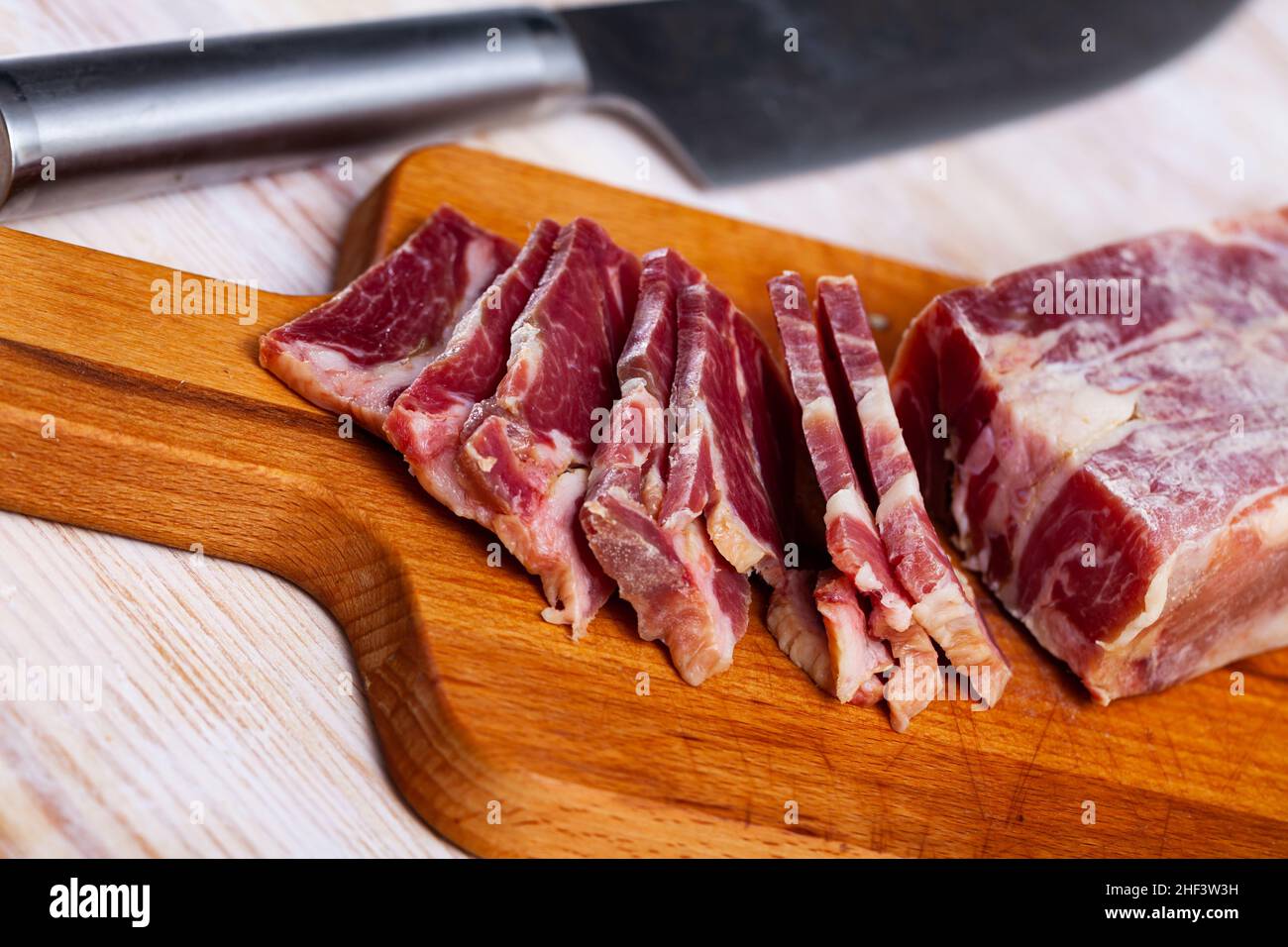 Filetto di maiale a fette Foto Stock Filetto di maiale a fette Foto Stock