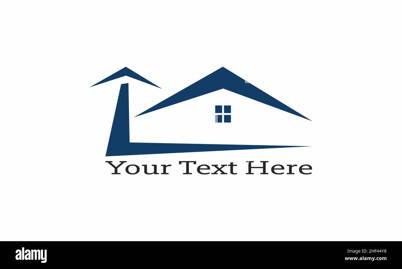Vendita, casa con finestre e porte logo vettoriale simbolo design. Splendidi logo creativi Illustrazione Vettoriale