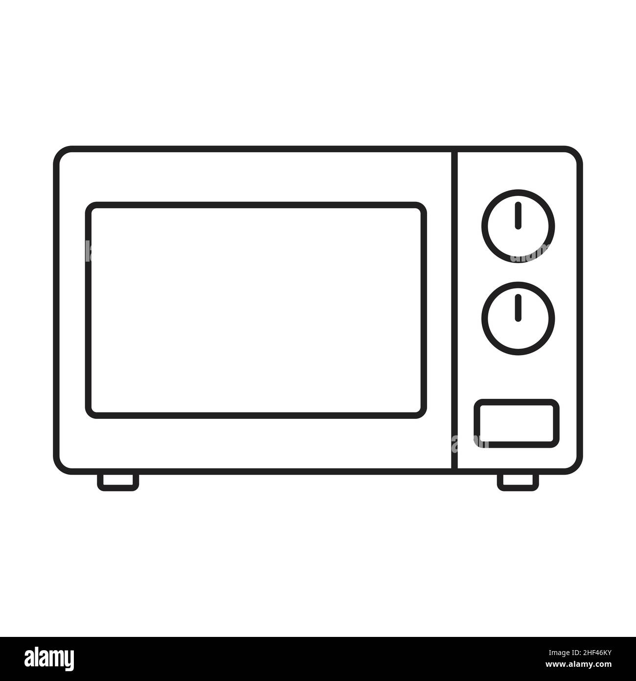 Microwave Icon Vector per grafica, logo, sito Web, social media, app mobile, Illustrazione dell'interfaccia utente Illustrazione Vettoriale