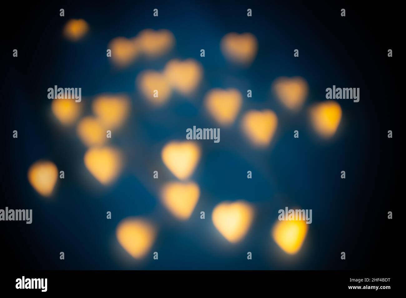 Sfondo sfocato astratto a forma di cuore Foto Stock