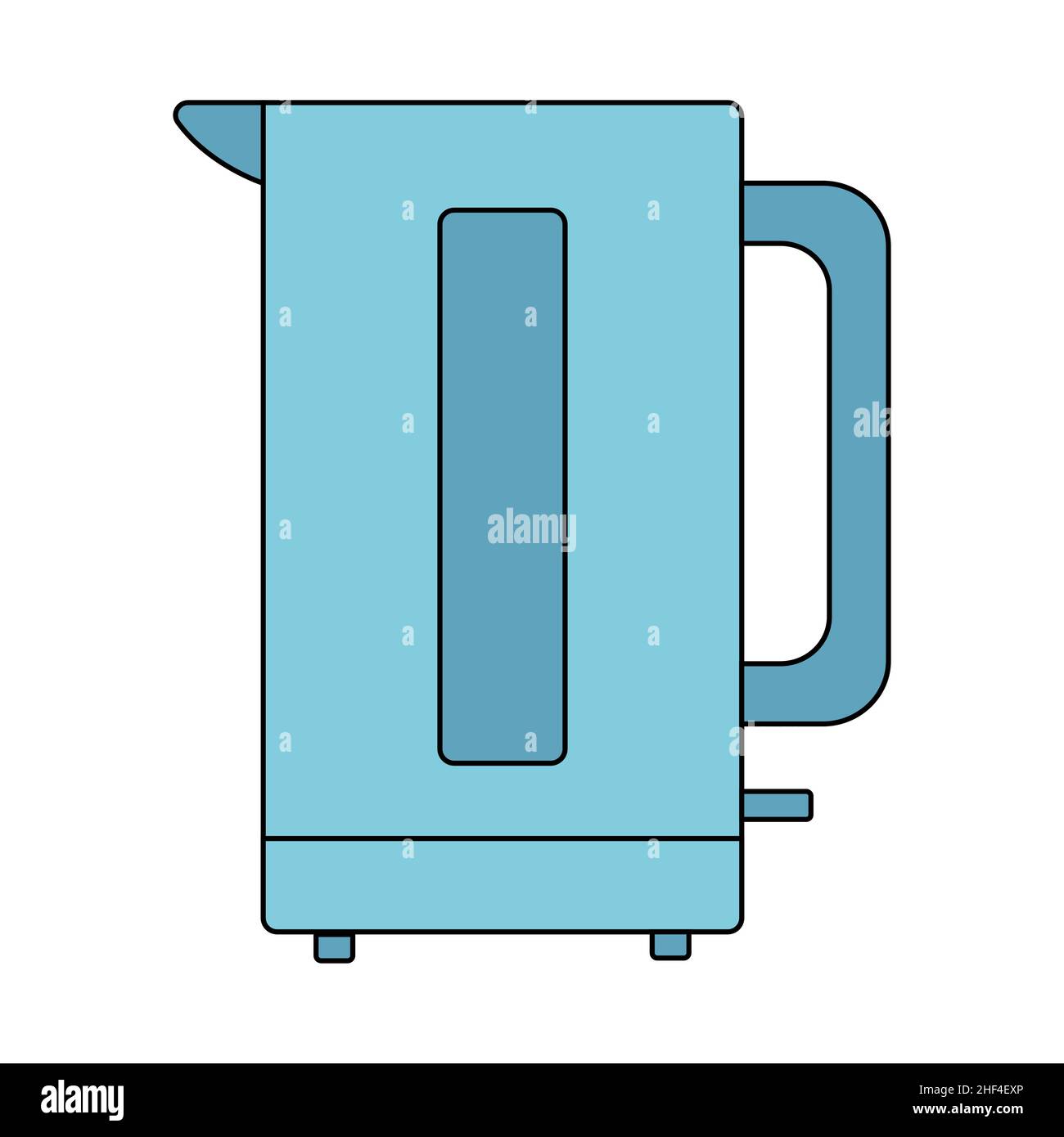 Icona del bollitore elettrico. Illustrazione vettoriale teiera su sfondo bianco isolato con linea piatta. Illustrazione Vettoriale