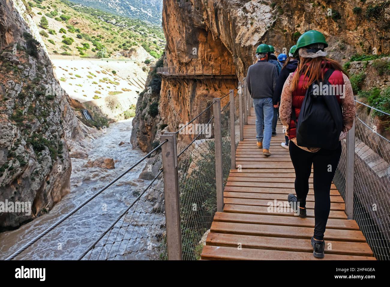 Passeggiata Caminito del Rey a Malaga (Spagna) Foto Stock