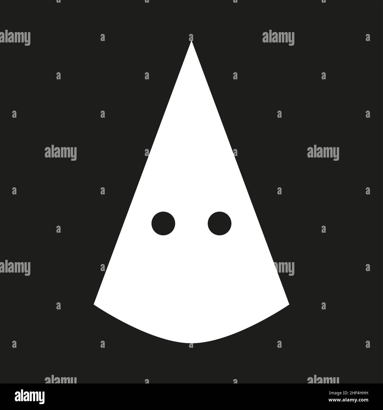 Maschera KKK. Simbolo di estremismo e razzismo negli USA Illustrazione Vettoriale