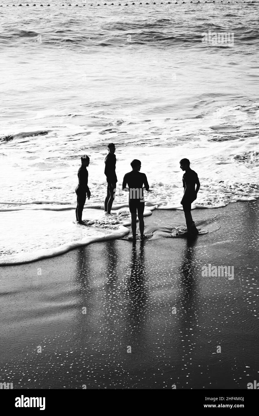 Le persone in spiaggia Foto Stock
