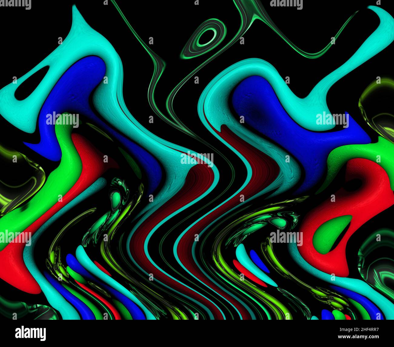 3D rendering,disegno a mano colorate strisce geometriche Psicedeliche Strokes Pattern.3D ripetizione geometrica con texture sfondo, texture pattern work Foto Stock