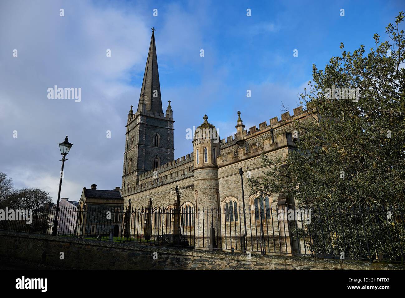 Cattedrale di St Columb. Città di Derry, Irlanda del Nord. Formato orizzontale Foto Stock