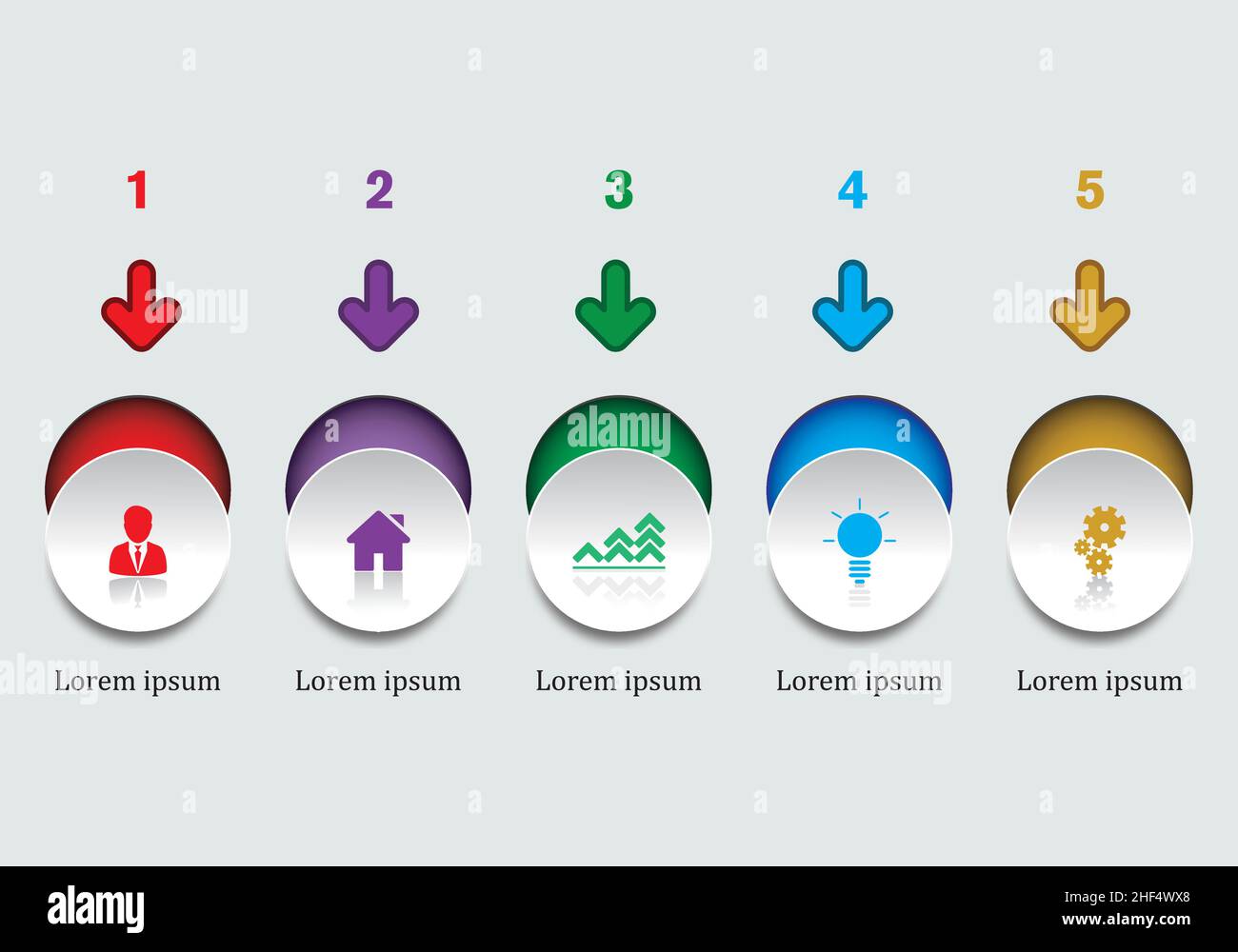 modello di progettazione infografica moderna. Illustrazione Vettoriale