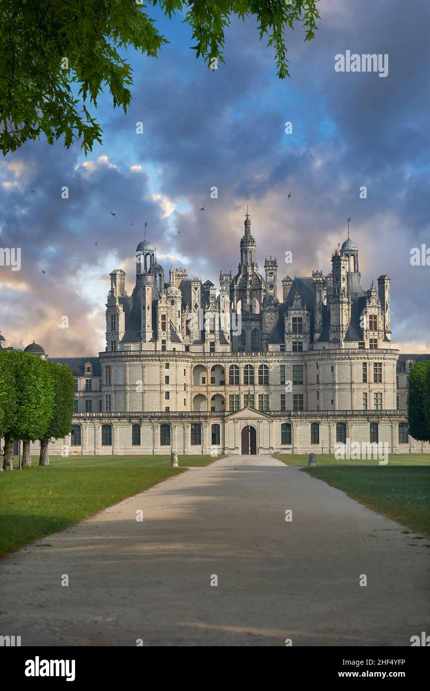 Castello Rinascimentale Il Château de Chambord, Centre-Val de Loire, un castello rinascimentale ...