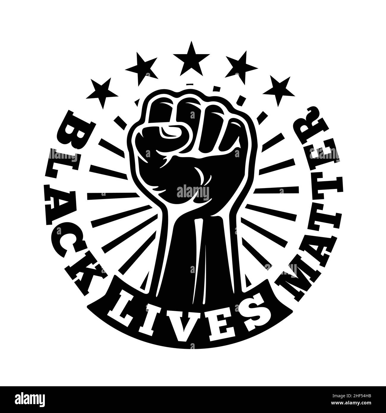 La vita nera conta. Vettore e illustrazione. Illustrazione Vettoriale