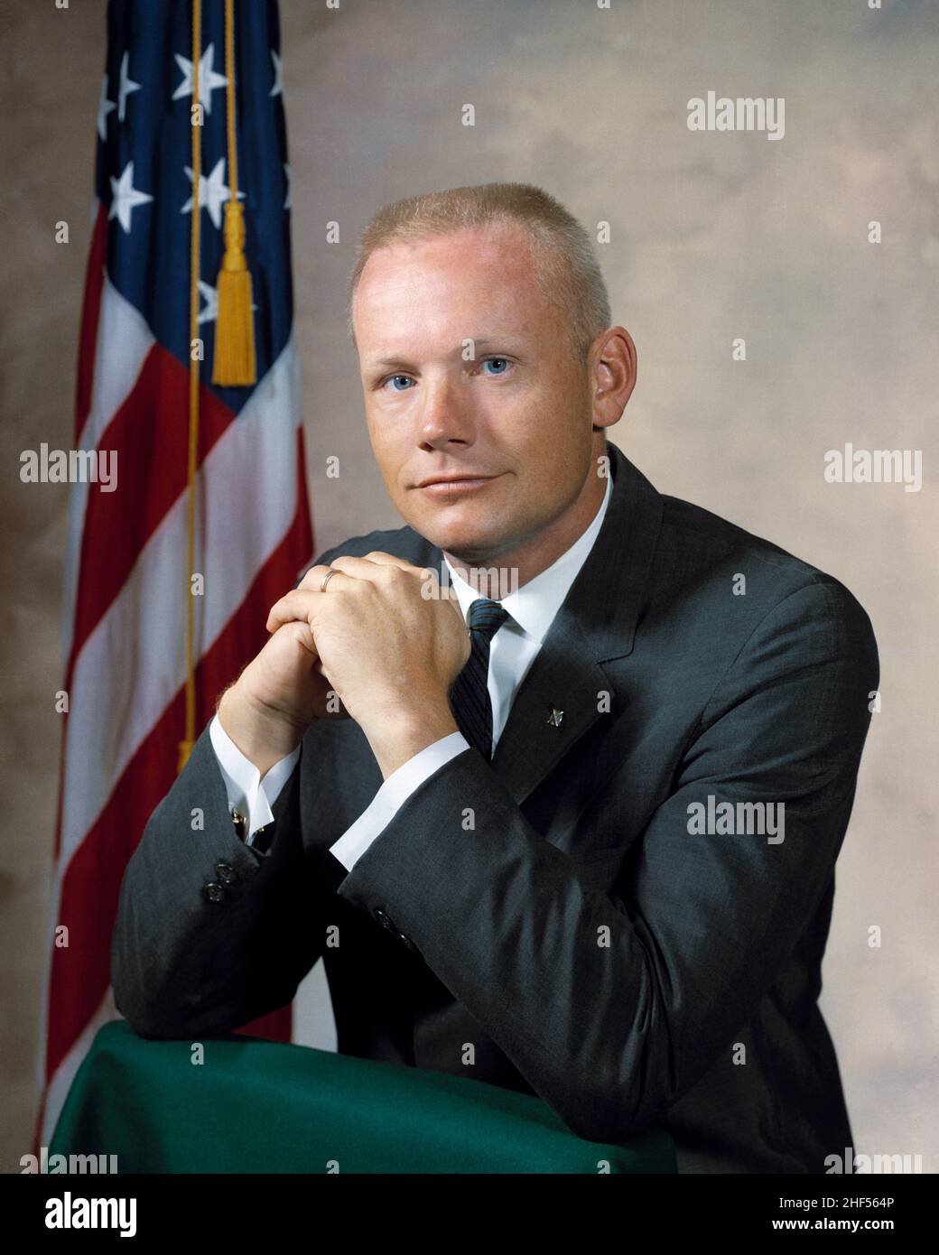 Ritratto dell'astronauta Neil A. Armstrong. 1964. Foto Stock