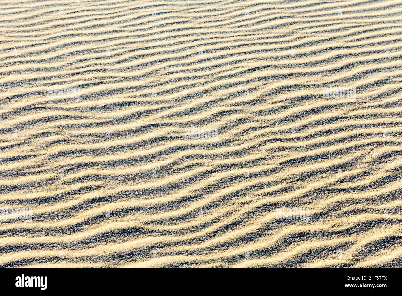 Sfondo astratto di ondate di sabbia sulla spiaggia Foto Stock