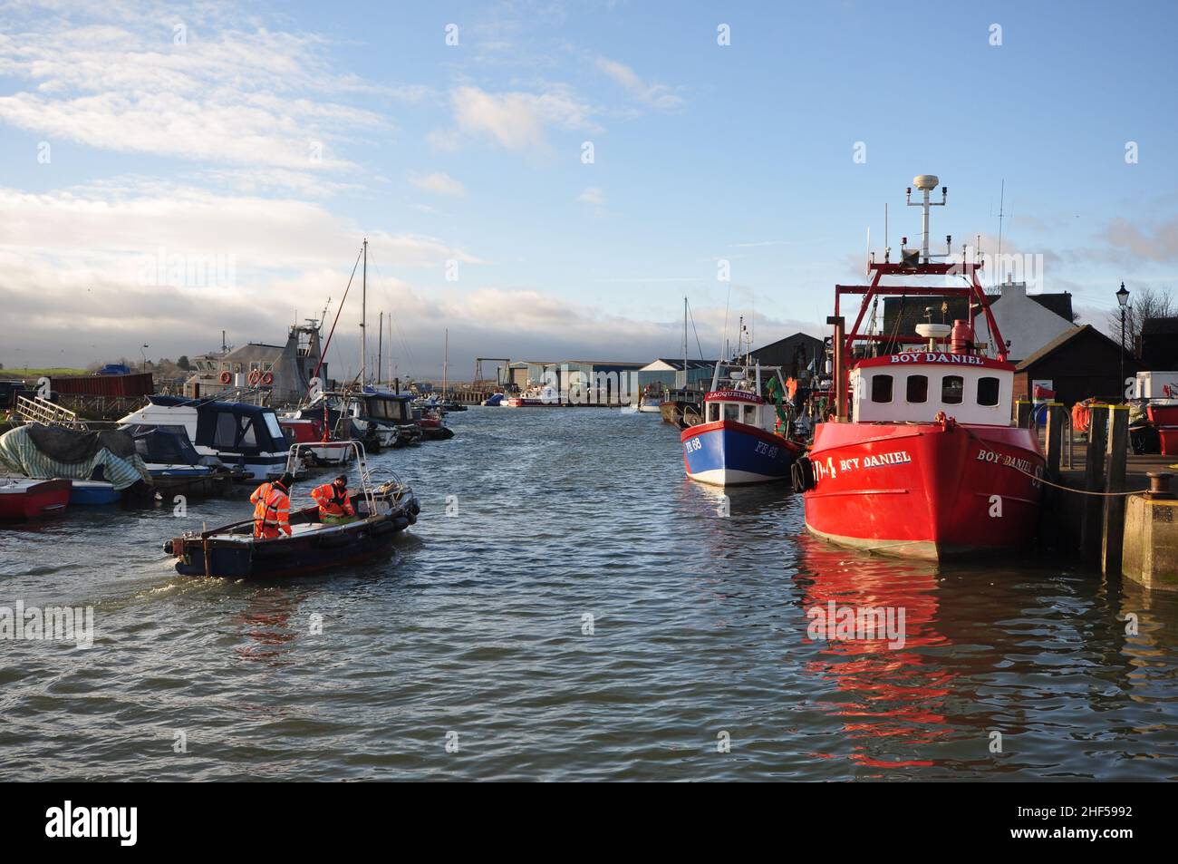 Queenborough Creek, Isola di Sheppey, Kent, Inghilterra, Regno Unito Foto Stock