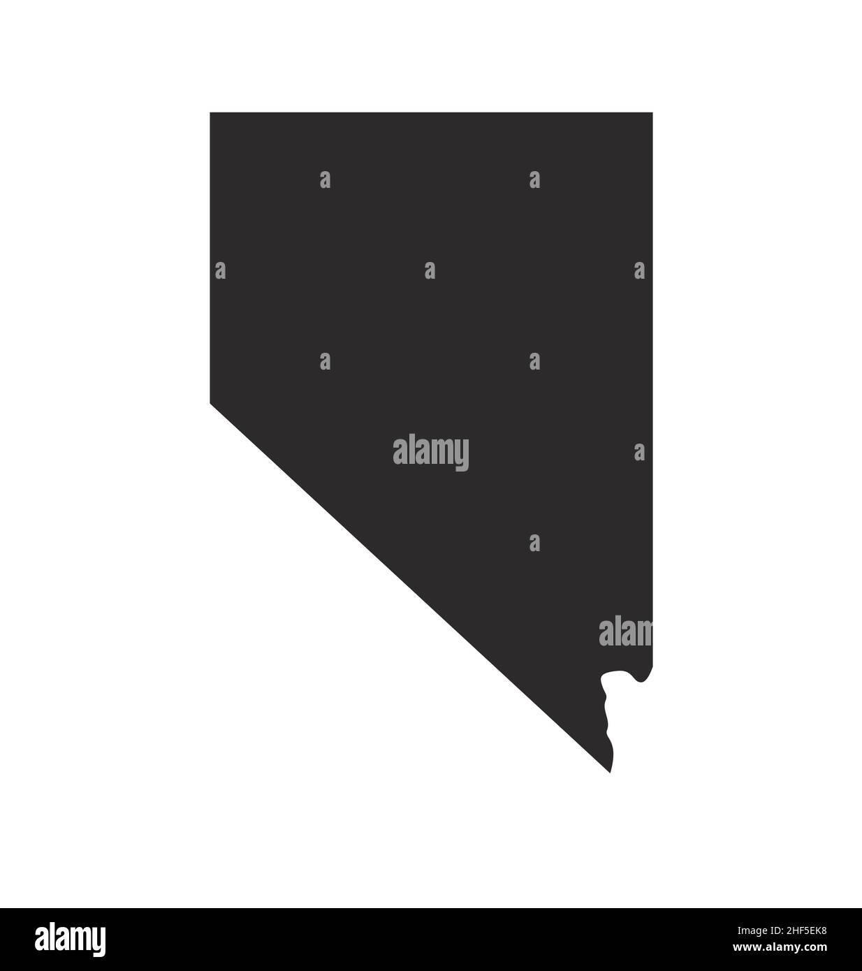 nevada nv state mappa forma silhouette semplificata vettore isolato su sfondo bianco Illustrazione Vettoriale