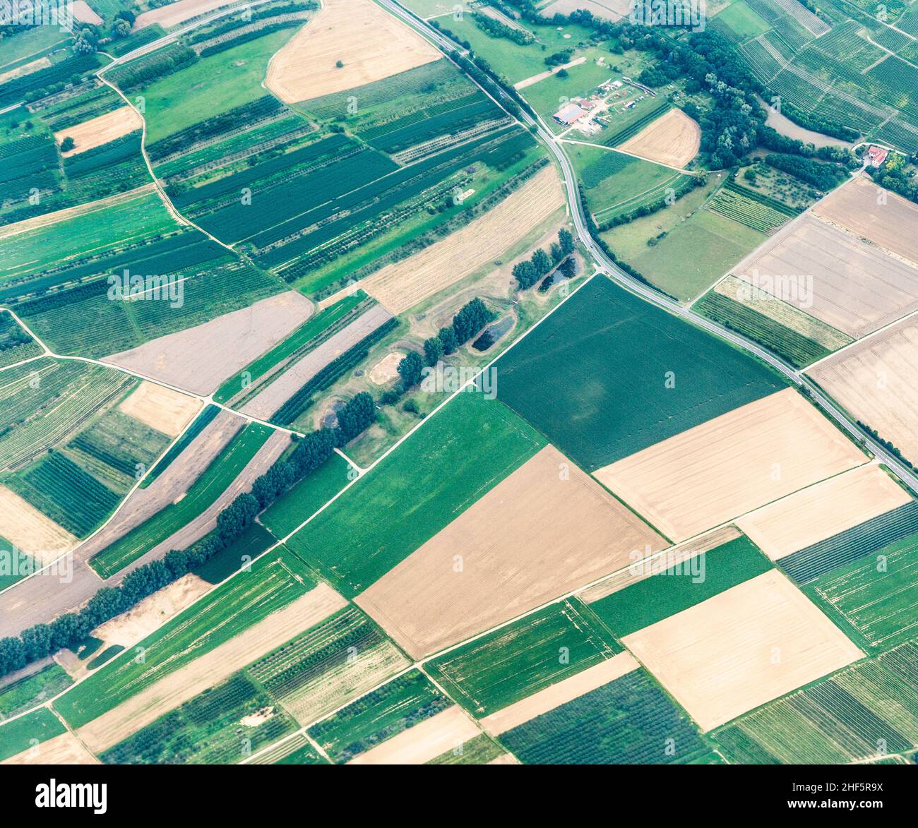 antenna di paesaggio rurale in renania-palatinato Foto Stock
