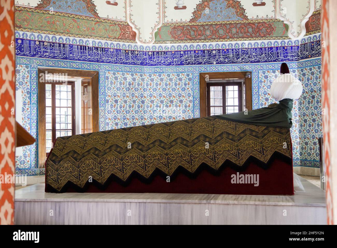 Bursa, Turchia - 12-28-2016: Vista interna della tomba del Principe Mustafa Foto Stock