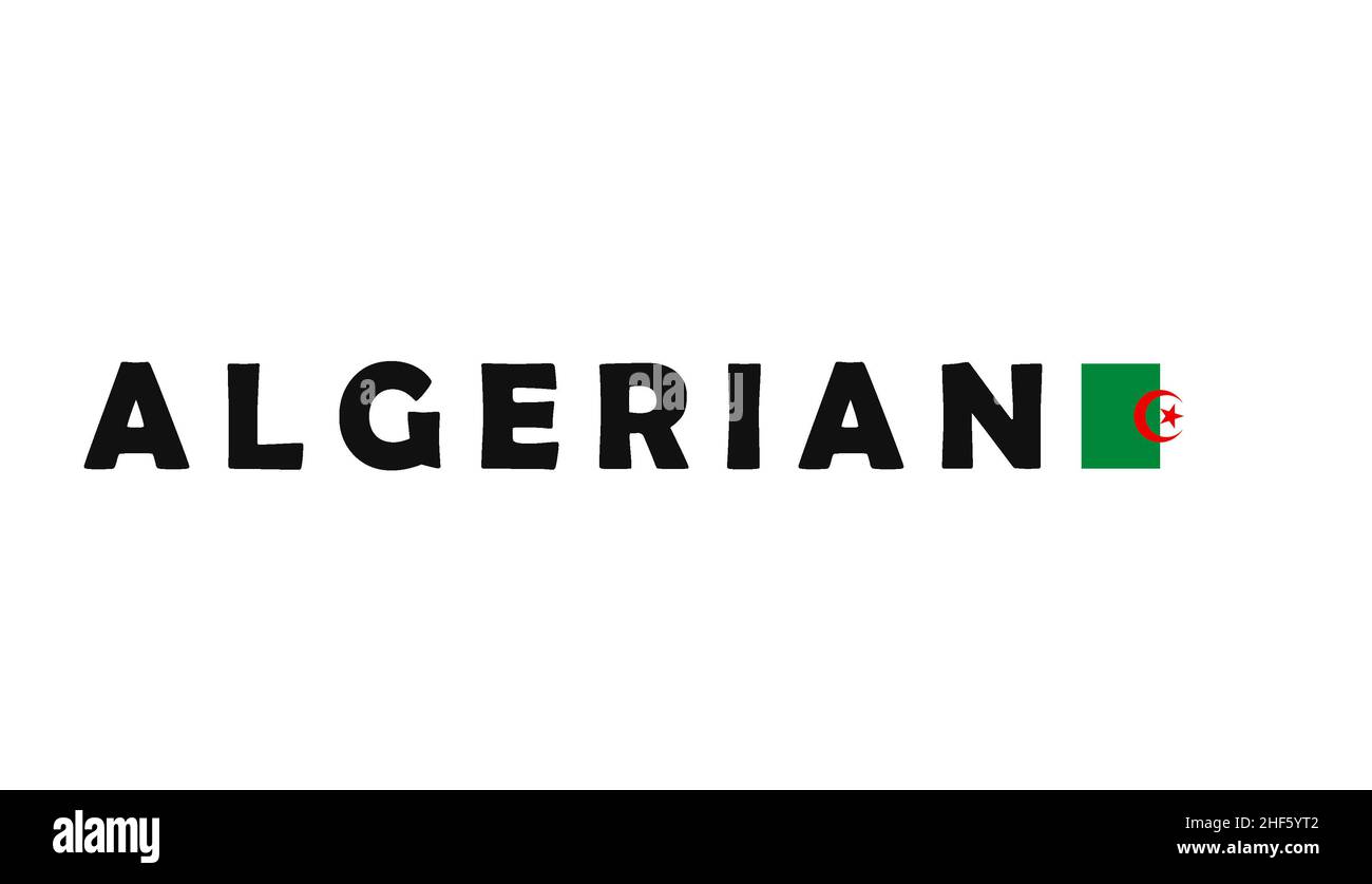 Testo patriottico con la bandiera Foto Stock