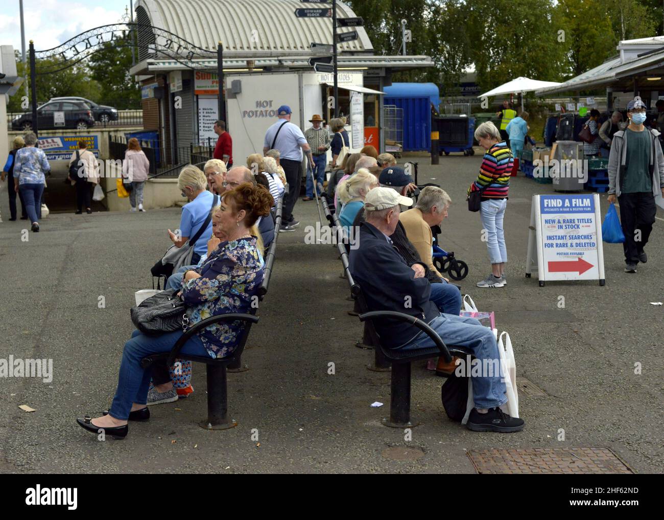 Bury Market Lancashire, Inghilterra, Regno Unito. Foto Stock