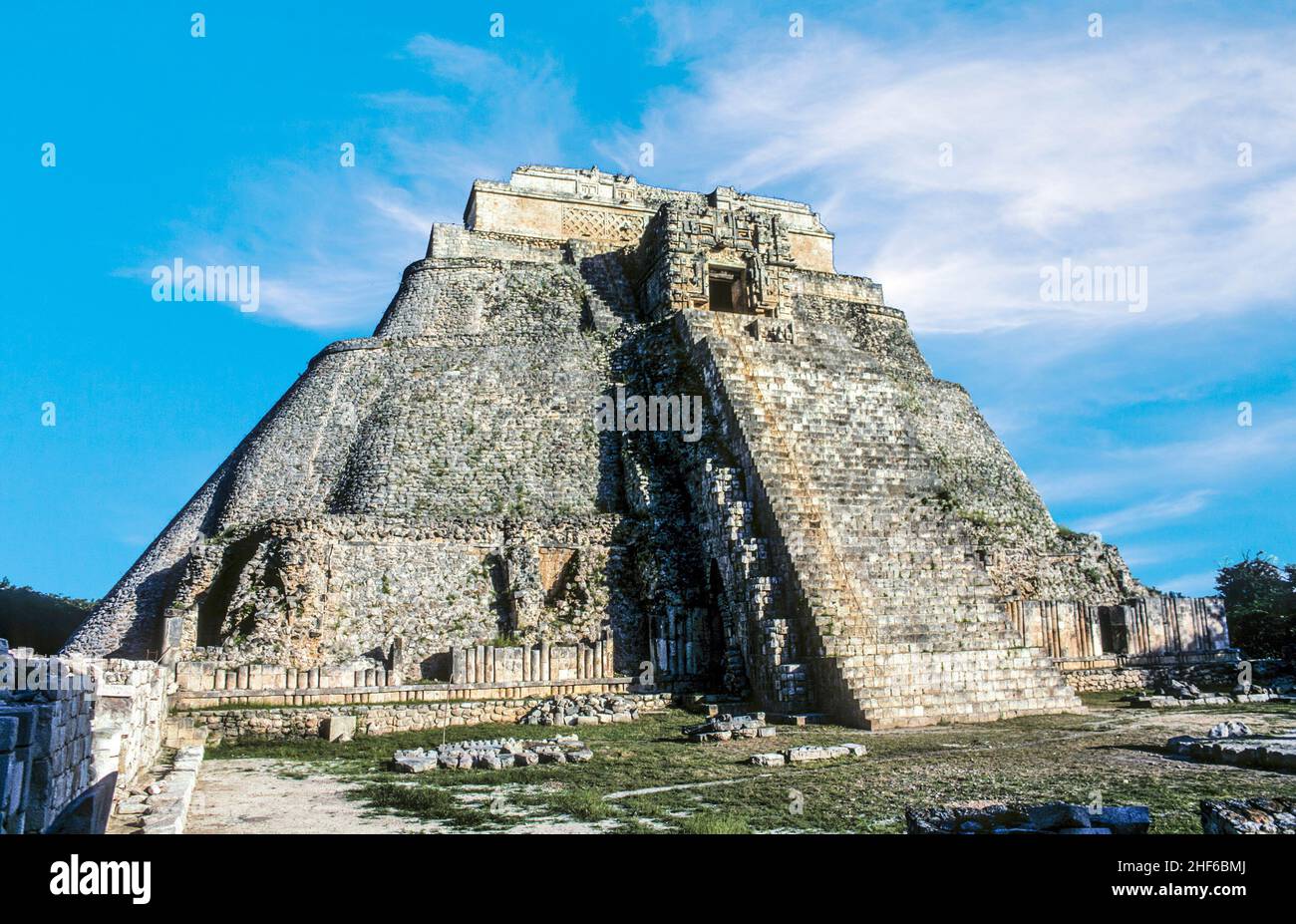 Insediamento Maya a Uxmal, Yucatan Messico Foto Stock