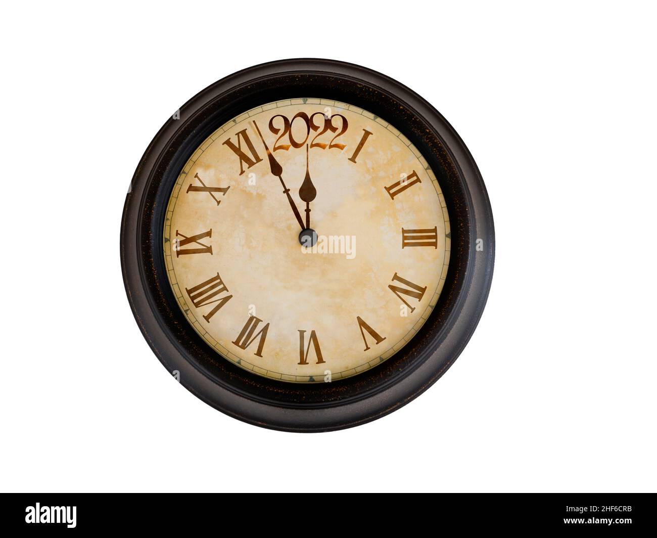 Quadrante di un orologio con l'anno 2022 Foto Stock