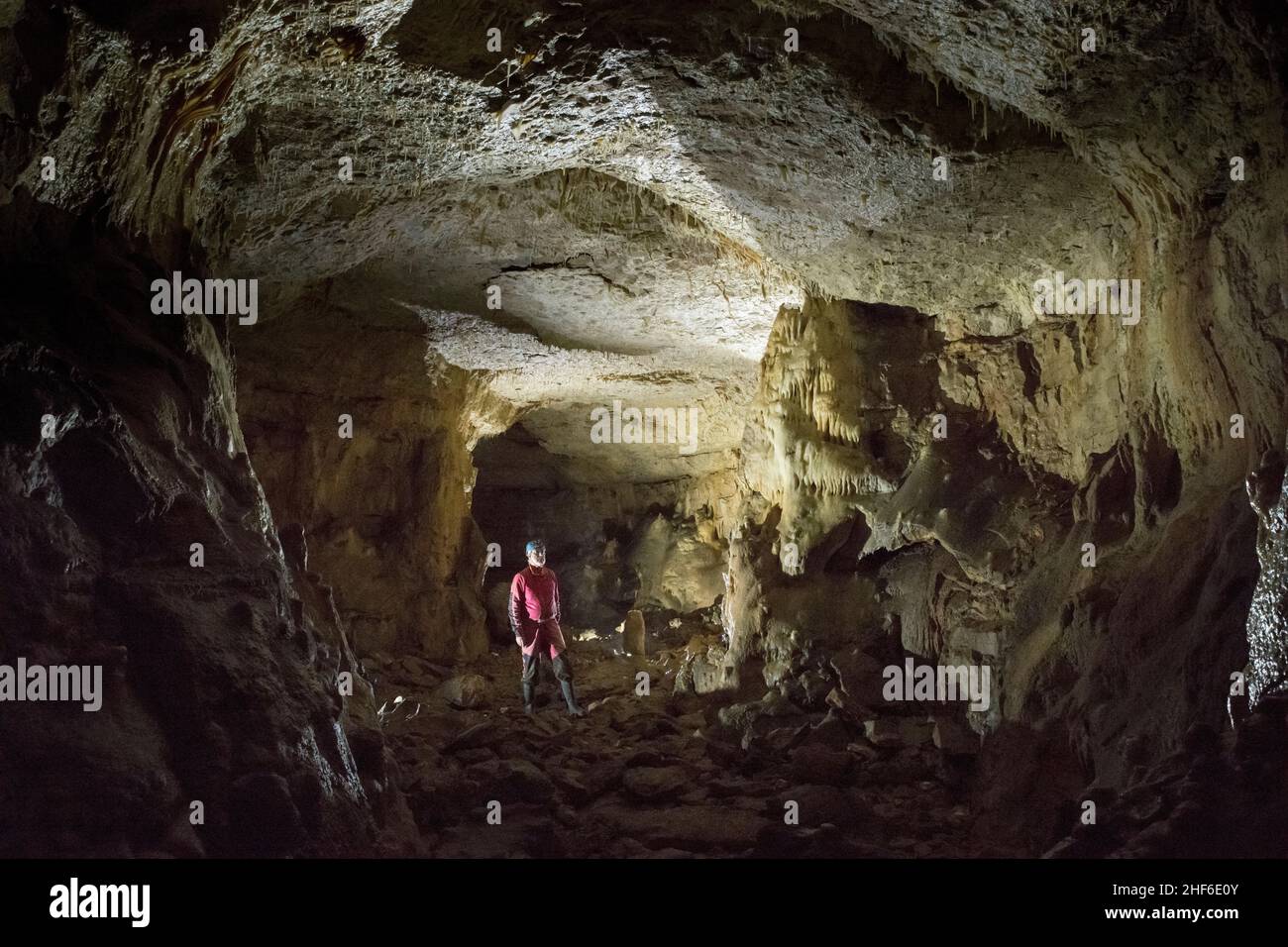 Grotta di stalattiti in Francia, Grotte des Orcieres Foto Stock