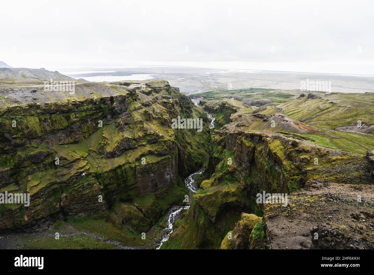 Canyon, valle, Múlagljúfur Canyon, Islanda Foto Stock